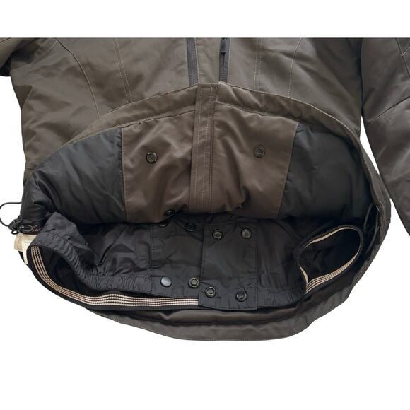 OBERMEYER SKIING JACKET HOODED WATER RESISTANT SNOWBOARDING BROWN WOMEN SIZE 10 - Picture 7 of 15